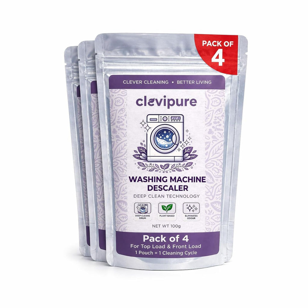 Clevipure Washing Machine Descaler Powder | 100g Each (Pack-4)